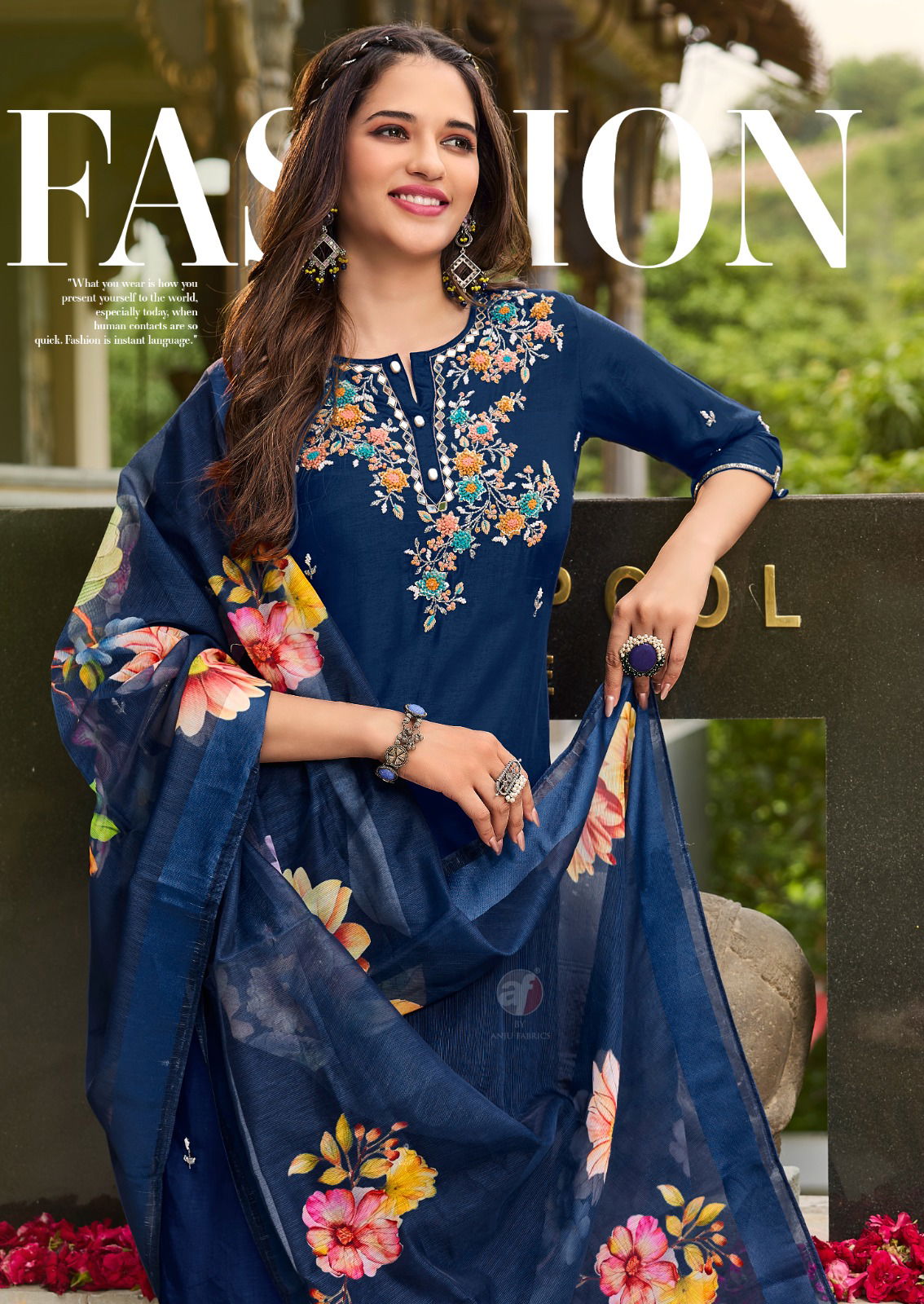 Ghunghat Vol 11 By Af Silk Handwork Designer Kurti With Pant Dupatta Wholesale Online
